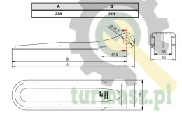 Zawias bez tulejki ZW-01.220A zastosowanie przyczepka SPP