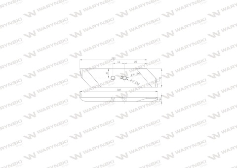 Dłuto nakładka lemiesza lewe dwuotworowe 15 mm zastosowanie VIS/34 XL Unia Pług stal borowa WARYŃSKI Dłuto nakładka lemiesza lewe dwuotworowe 15 mm zastosowanie VIS/34 XL Unia Pług stal borowa WARYŃSKI