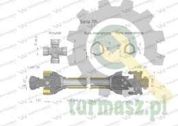 Wał przegubowo-teleskopowy 860-1300mm 970Nm sprzęgło cierne 1700Nm CE 2020 seria 7R Waryński