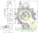 Rozdzielacz hydrauliczny czterosekcyjny (4) 80L