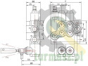 Rozdzielacz hydrauliczny pięciosekcyjny (5) 40L