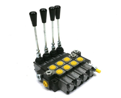Rozdzielacz hydrauliczny 4-sekcyjny max przepływ 40L (1-sekcja nurnikowa) Waryński Rozdzielacz hydrauliczny 4-sekcyjny max przepływ 40L (1-sekcja nurnikowa) Waryński