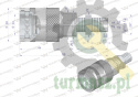 Szybkozłącze hydrauliczne gniazdo long M16x1.5 gwint zewnętrzny EURO PUSH-PULL (ISO 7241-A) z eliminatorem ciśnienia Waryński
