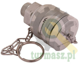 Komplet - zawór wtyczka (Bizon) M18x1.5 skręcane (ZSR6160102) z gwintowaną pokrywą/osłoną aluminiową Waryński