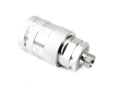 Szybkozłącze hydrauliczne gniazdo G1/2"BSP gwint zewnętrzny EURO PUSH-PULL (ISO 7241-A) z eliminatorem ciśnienia Waryński Szybkozłącze hydrauliczne gniazdo G1/2"BSP gwint zewnętrzny EURO PUSH-PULL (ISO 7241-A) z eliminatorem ciśnienia Waryński