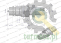 Szybkozłącze hydrauliczne wtyczka long M20x1.5 gwint zewnętrzny EURO (ISO 7241-A) Waryński