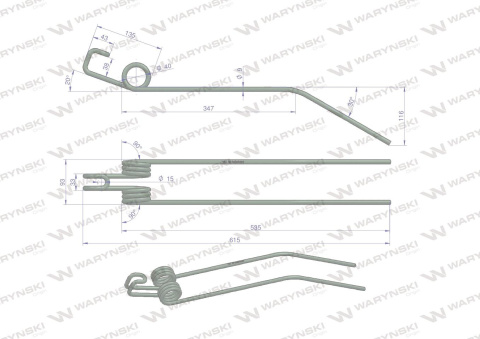 Palec zgrabiarka zastosowanie Deutz Fahr WARYŃSKI W-16504333 Palec zgrabiarka zastosowanie Deutz Fahr WARYŃSKI W-16504333