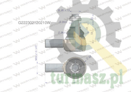 Przegub kierowniczy M24x1.5L G222302120210 WARYŃSKI