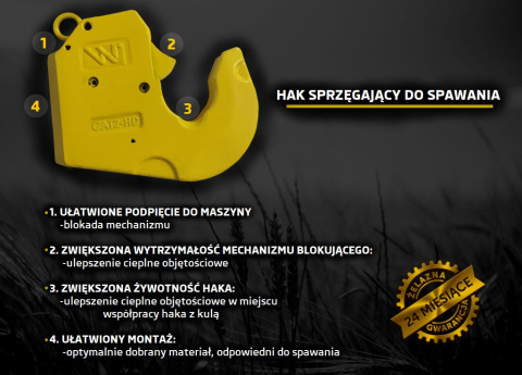 Hak szybkosprzęg końcówka do spawania Cat-2S lekka WARYŃSKI Hak szybkosprzęg końcówka do spawania Cat-2S lekka WARYŃSKI