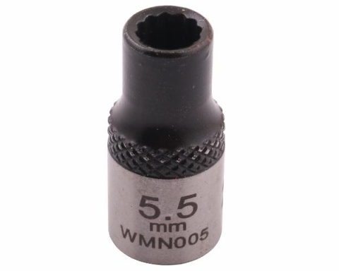 Nasadka dwunastokątna 1/4". 5.5 mm. CrV50BV30. DIN 3124. Waryński Nasadka dwunastokątna 1/4". 5.5 mm. CrV50BV30. DIN 3124. Waryński