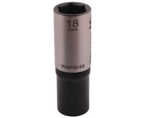 Nasadka sześciokątna 1/2". 18 mm. długa. CrV50BV30. DIN 3124. Waryński Nasadka sześciokątna 1/2". 18 mm. długa. CrV50BV30. DIN 3124. Waryński