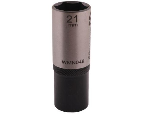 Nasadka sześciokątna 1/2". 21 mm. długa. CrV50BV30. DIN 3124. Waryński Nasadka sześciokątna 1/2". 21 mm. długa. CrV50BV30. DIN 3124. Waryński