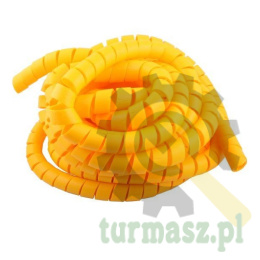 Osłona spiralna na węże hydrauliczne PCV SGX-25Z (Zakres: 22-27mm) żółta (sprzedawane po 25) 25m