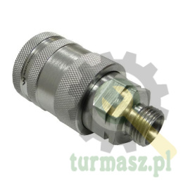 Szybkozłącze hydrauliczne gniazdo M18x1.5 gwint zewnętrzny EURO PUSH-PULL (9100818G) (ISO 7241-A) Waryński (opakowanie 50szt)