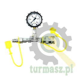 Zestaw pomiarowy ciśnienia hydrauliki z manometrem 250 bar wtyczka i gniazdo EURO Push-Pull Waryński