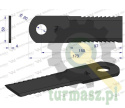 Nóż, obrotowy rozdrabniacz słomy sieczkarnia uzębiony 173x50x4mm otwór 20 zastosowanie 755784.0 Claas Lexion WARYŃSKI, Waryński