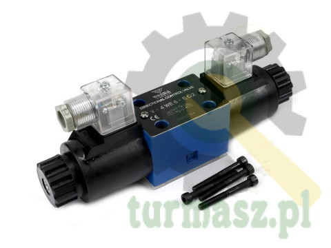 Rozdzielacz (elektrozawór CETOP 3 NG6) 3-pozycyjny 50L suwak "E" (cewki x2) 12V VOIMA