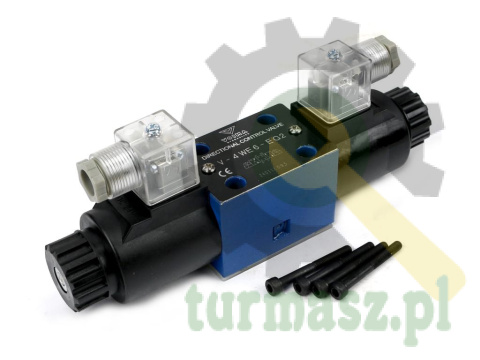 Rozdzielacz (elektrozawór CETOP 3 NG6) 3-pozycyjny 50L suwak "E" (cewki x2) 24V VOIMA