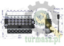 Rozdzielacz hydrauliczny 7-sekcyjny 40L VOIMA