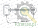 Sworzeń zaczepu z zawleczką i łańcuchem 12.7x165x200 TEGER