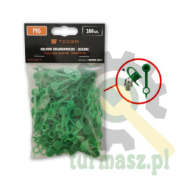 Zestaw osłonek smarowniczki M6 kolor zielony TEGER (sprzedawane po 100szt.)