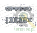 Łańcuch rolkowy 08B-1-40Ps + półogniwo zastosowanie Bolko Waryński