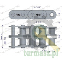 Łańcuch rolkowy prosta płytka 08B-2 (R2 1/2) 5 m Waryński