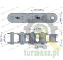 Łańcuch rolkowy prosta płytka 10B-1 (R1 5/8) 5 m Waryński