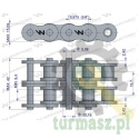 Łańcuch rolkowy wzmocniony przemysłowy 10AH-2 ANSI A 50H (R2 5/8) 5 m Waryński