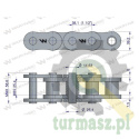 Łańcuch rolkowy wzmocniony przemysłowy 24BH-1 (R1 1.1/2) 2.5 m Waryński