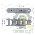 Łańcuch rolkowy wzmocniony przemysłowy 24BH-1 (R1 1.1/2) 5 m Waryński