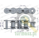 Łańcuch rolkowy z oringiem ANSI A 40 (R1 1/2) 5m Waryński