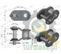 Półogniwo łańcucha z oringiem ANSI A 40 (R1 1/2) Waryński ( sprzedawane po 5 )
