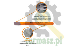 Przecinak ślusarski, 10x140 mm, Teger