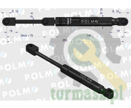 Siłownik drzwi L max. 256mm 3385316M90P MASSEY FERGUSON POLMO