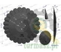 Talerz, tłoczony fi 510 mocowanie 4/98 grubość 4,5 mm stal borowa, Waryński