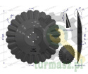 Talerz, tłoczony fi 560 mocowanie 4/98 grubość 5 mm stal borowa, Waryński