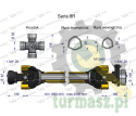 Wał, przegubowo-teleskopowy 1660-2400mm 1240Nm sprzęgło z kołkiem 3000Nm Z6 - 1 3/4 CE 2020 seria 8R, Waryński