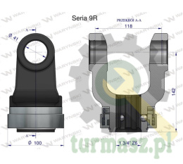 Widłak z pierścieniem 1 3/4 Z6 - 41X118 Seria 9R CE2020 Waryński