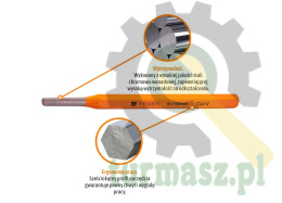 Wybijak ślusarski, 8x150 mm, Teger