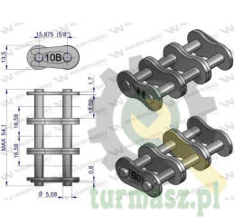 Zamek łańcucha Z10B-3 (R3 5/8) Waryński ( sprzedawane po 5 )