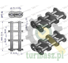 Zamek łańcucha Z20B-3 (R3 1.1/4) Waryński ( sprzedawane po 3 )