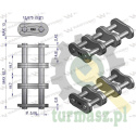 Zamek łańcucha przemysłowego Z10AH-3 ANSI A 50H (R3 5/8) Waryński ( sprzedawane po 5 )