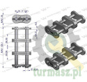 Zamek łańcucha przemysłowego Z20AH-3 ANSI A 100H (R3 1.1/4) Waryński ( sprzedawane po 3 )