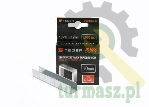 Zestaw zszywek tapicerskich HEAVY DUTY (typ G/140) 10/10,6/1,2mm / 1000 szt / TEGER