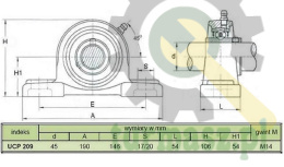 Oprawa łożyskowa UCP209