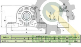 Oprawa łożyskowa UCP211