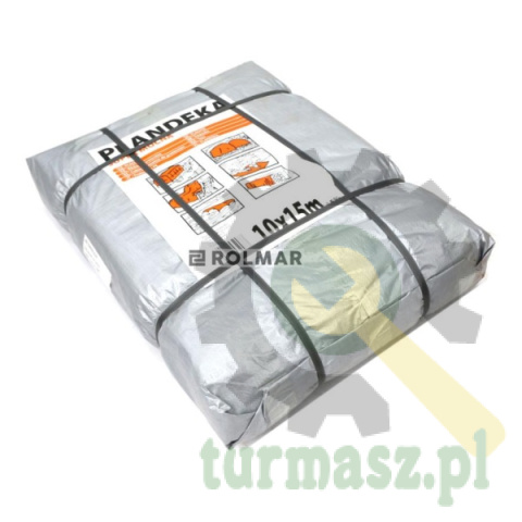 Plandeka SUPER MOCNA 10x15m (srebrna) gramatura 160g/m2