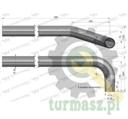 Rura do tłumika 5040390070.1P prosta Bizon WARYŃSKI