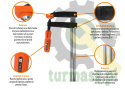 Ścisk stolarski śrubowy, TYP F 120x300 mm, Teger